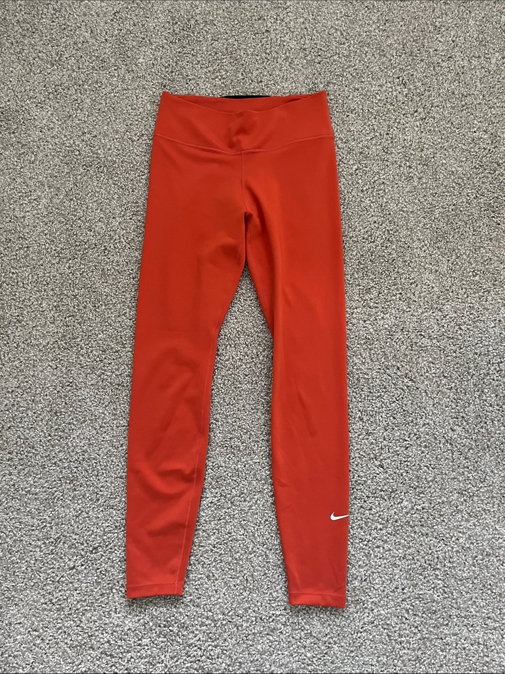 Nike Orange Dri-Fit One High Waisted Full Length Leggings Size Small